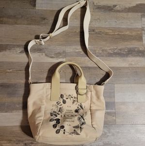 LUCKY BRAND Canvas Cotton leather Bag Crossbody Handbag Purse Logo